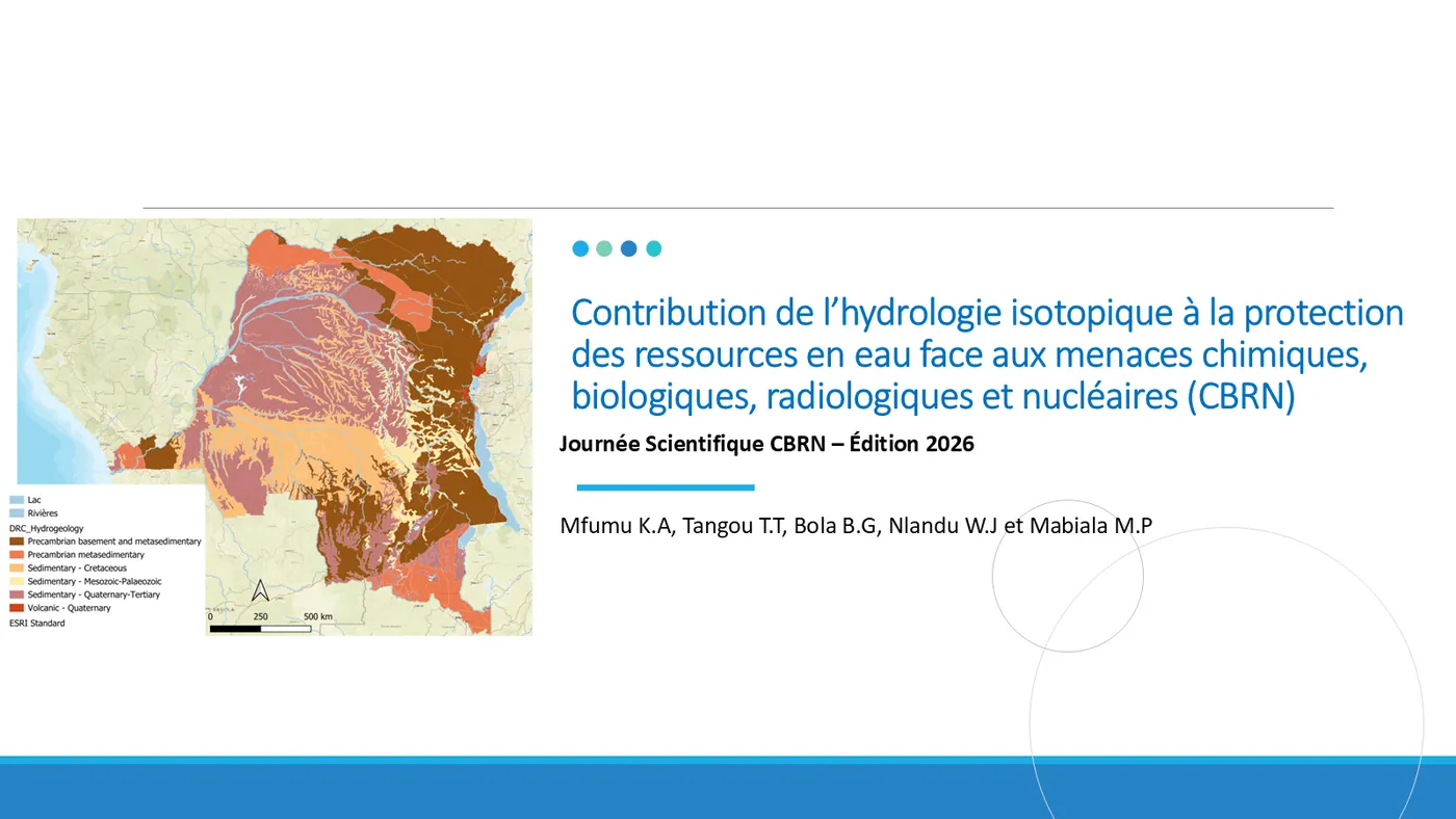 Aperçu du support : Hydrologie isotopique et protection des ressources en eau face aux menaces CBRN